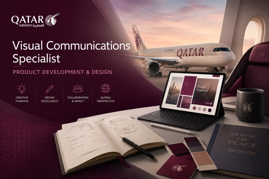 Visual Communications Specialist Product Development & Design at Qatar Airways - Apply Now